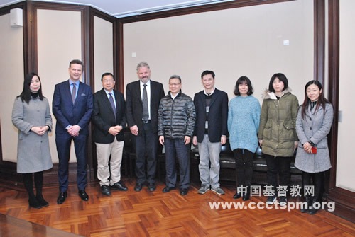 高峰会长接待挪威亚略巴谷机构访问团一行