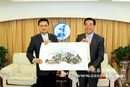 韩国上道中央教会朴逢洙牧师一行访问陕西教会