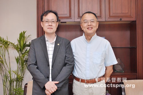 沈学彬牧师接待韩国汝矣岛纯福音教会来访