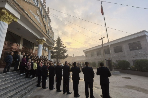 山西省各地基督教堂点举行升国旗仪式